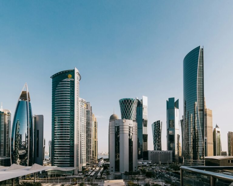 Modern Doha skyline representing Islamic finance and GCC business markets