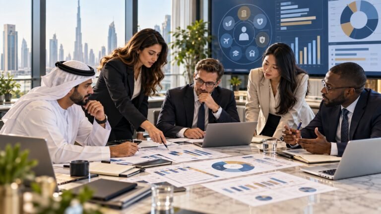 HR reward specialists reviewing compensation structures and benefits strategy