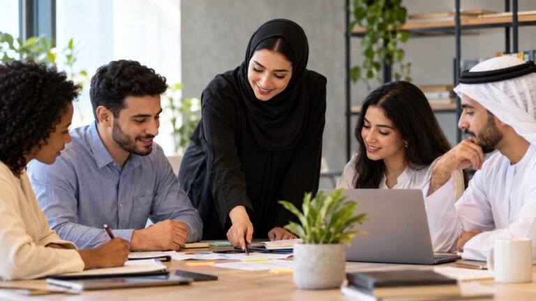Business team resolving a communication breakdown during a project meeting
