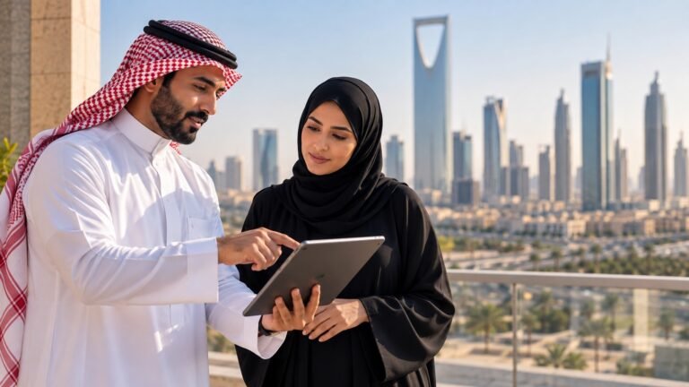 Gulf HR professionals reviewing workforce nationalisation and compliance planning