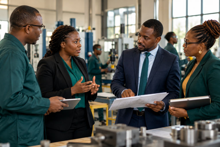 TVET leaders and industry partners reviewing workforce training design