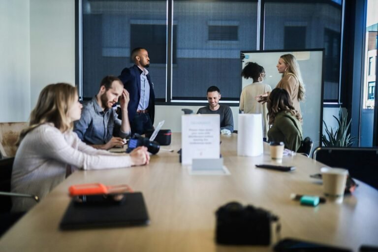 Business team planning crisis response and business continuity