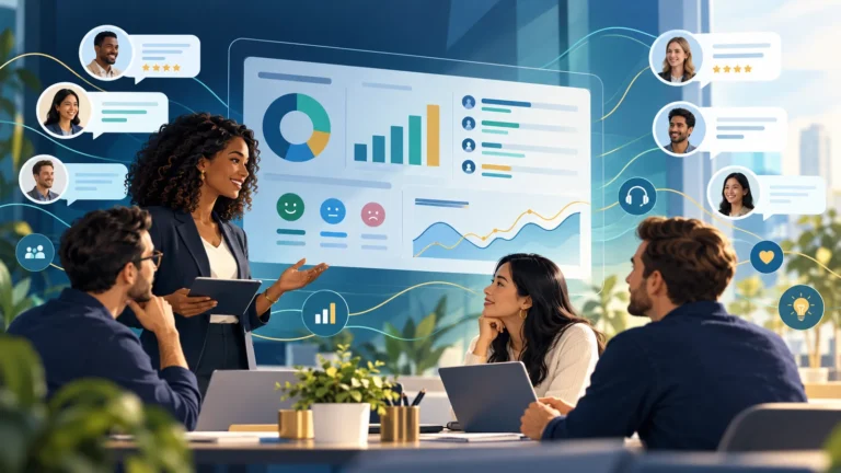 Training measurement professionals examine feedback, results, and performance analytics